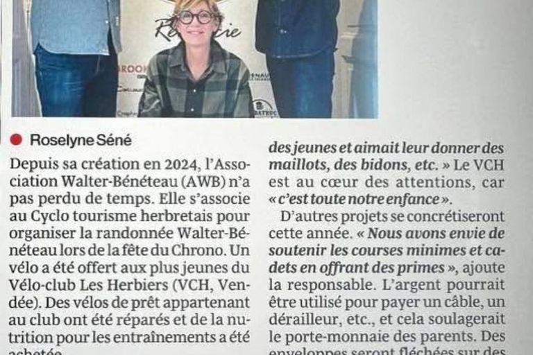 Lydia Bénéteau, présidente de l’AWB, entourée de Didier Delassale (trésorier) et Édouard Bénéteau (secrétaire)